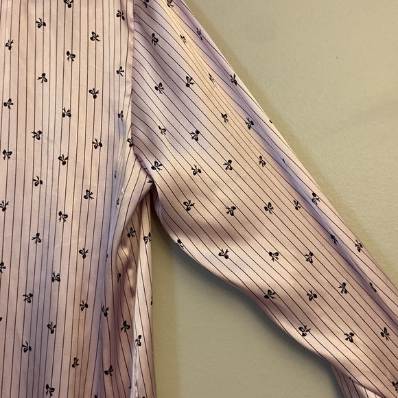 Morgan Taylor intimates Lilac Bow Printed Satin Night Shirt size medium - Picture 12 of 16